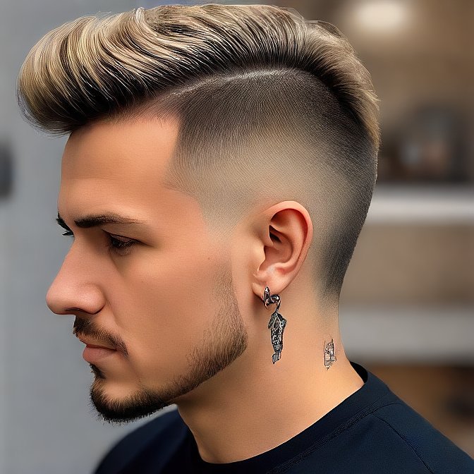 Burst Fade Mullet