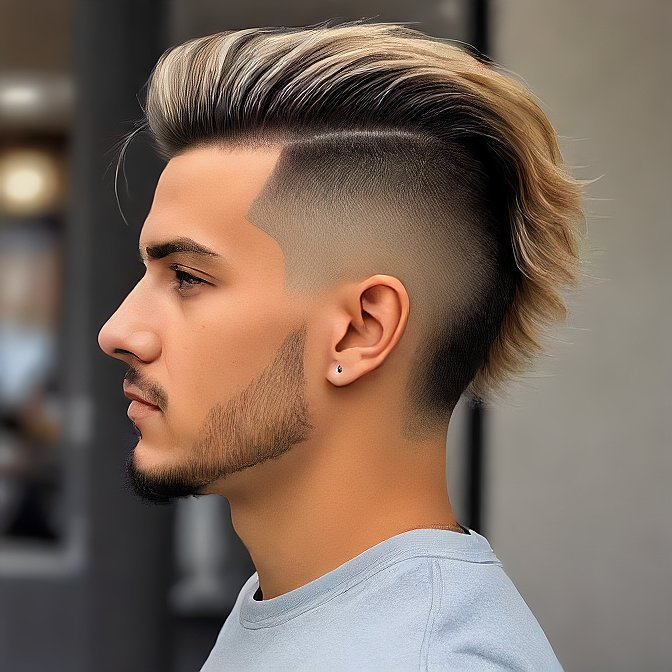 Burst Fade Mullet