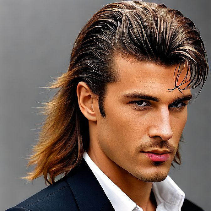 Burst Fade Mullet