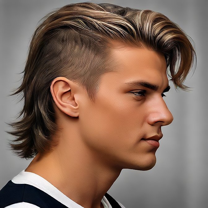 Burst Fade Mullet